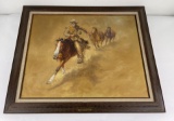 John Jones Cowboy Oil on Canvas Painting