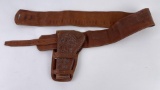 FA Meanea Cheyenne Wyoming Leather Pistol Belt