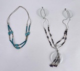 Navajo Silver Bench Bead Heishi Necklaces