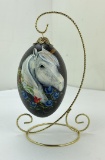 Hand Painted Unicorn Emu Egg