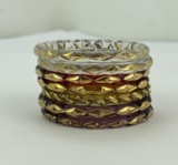 Group of Cut Glass Czech Bohemian Glass Bangles