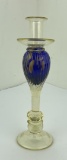 Mid Century Seguso Murano Glass Candlestick