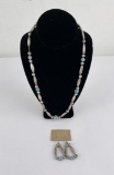 Navajo Sterling Silver Bench Bead Necklace