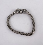 Antique Chinese Sterling Silver Dragon Bracelet