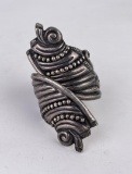 Taxco Mexico Sterling Silver Clamper Bracelet