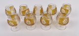 Czechoslovakian Cut Glass Bohemian Brandy Glasses