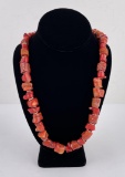 Navajo Coral and Shell Heishi Necklace