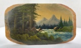 Antique Glacier Park Tourist Plein Air Painting