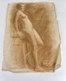 Frederick Kress Drawing Nude Study California