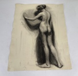 Frederick Kress Drawing Nude Study California