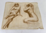 Frederick Kress Drawing Nude Study California