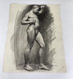 Frederick Kress Drawing Nude Study California