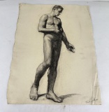 Frederick Kress Drawing Nude Study California