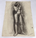 Frederick Kress Drawing Nude Study California