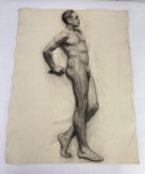 Frederick Kress Drawing Nude Study California