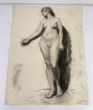 Frederick Kress Drawing Nude Study California