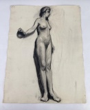 Frederick Kress Drawing Nude Study California