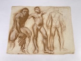 Frederick Kress Drawing Nude Study California