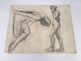 Frederick Kress Drawing Nude Study California