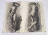 Frederick Kress Drawing Nude Study California