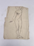 Frederick Kress Drawing Nude Study California