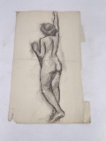 Frederick Kress Drawing Nude Study California