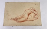 Frederick Kress Drawing Nude Study California