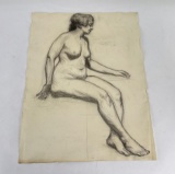 Frederick Kress Drawing Nude Study California