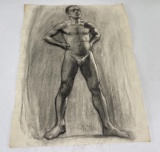 Frederick Kress Drawing Nude Study California