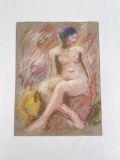 Frederick Kress Drawing Nude Study California