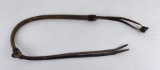 Antique Braided Weighted Leather Horse Quirt