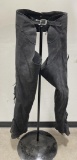 Vintage Montana Cowboy Leather Chaps Suede