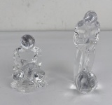 Pair of Orrefors Art Glass Figures