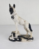 Antique Carnival Chalkware Rin Tin Tin Statue