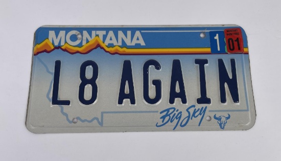 Montana Vanity License Plate Late Again