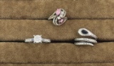 Group of Sterling Silver Rings