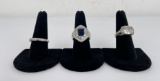 Group of Sterling Silver Rings