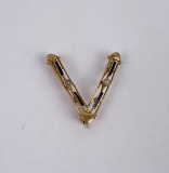 Victorian 10k Yellow Gold Pin Brooch