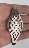 Sterling Silver Celtic Knot Brooch Pin