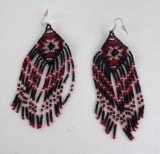 American Indian Made Beaded Earrings