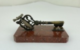 Antique Bronze Key Desk Paperweight