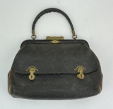 Antique Hidden Clasp 1880s Leather Purse