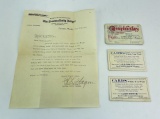 1923 Western Washington Fair Pass & Letter