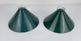Pair of Antique Cased Glass Lamp Shades