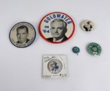 Group of Vintage Political Buttons
