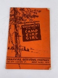 Equipment for Camp Fire Girl Catalog