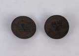 WW1 Original US Marine Corps Collar Discs