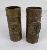 Pair of Antique Chinese Brush Pots