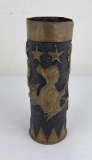 WW1 Trench Art Shell Indians and Stars