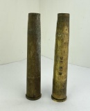 Pair of Brass WW2 40mm Casings Bofors